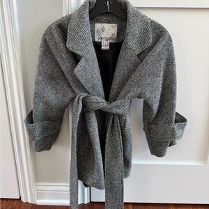 Kenzie Women's Black and White Trench Coat